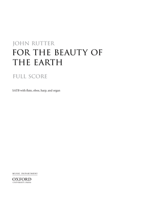 Book cover for For the beauty of the earth