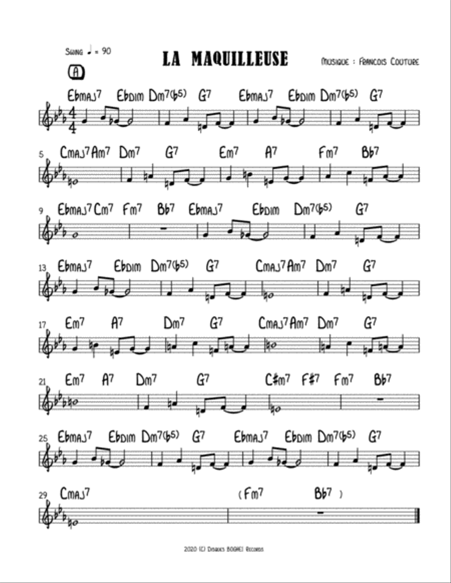 LA MAQUILLEUSE Piano scores gallery preview page 1