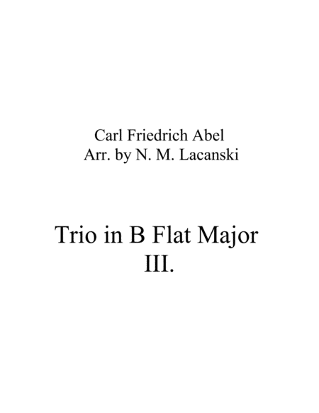 Trio in B Flat Major Movement 3 image number null
