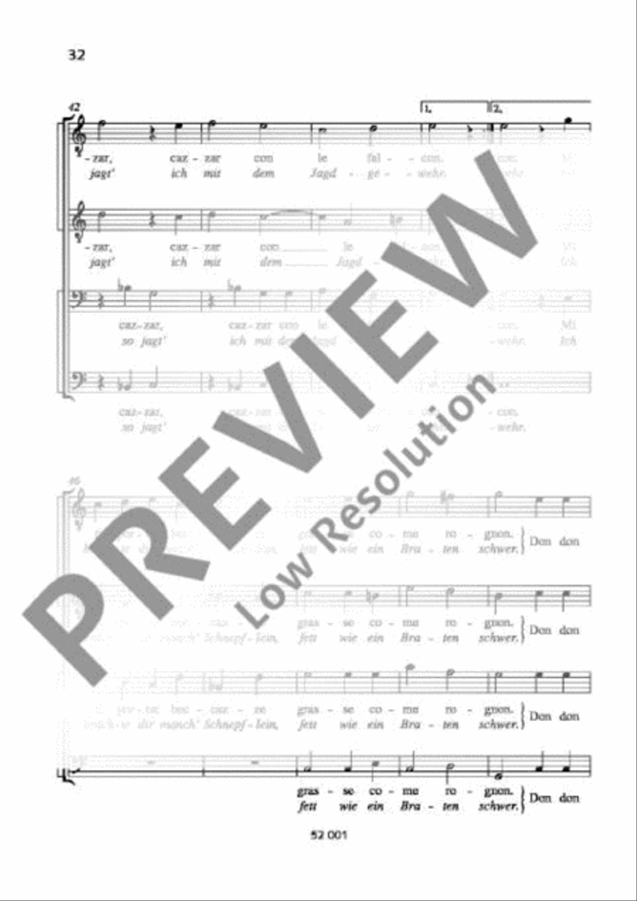 Landsknecht-Ständchen TTBB scores gallery preview page 6
