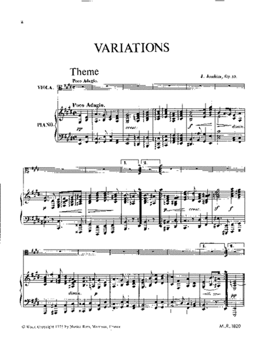 Variations Op. 10