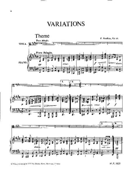 Variations Op. 10