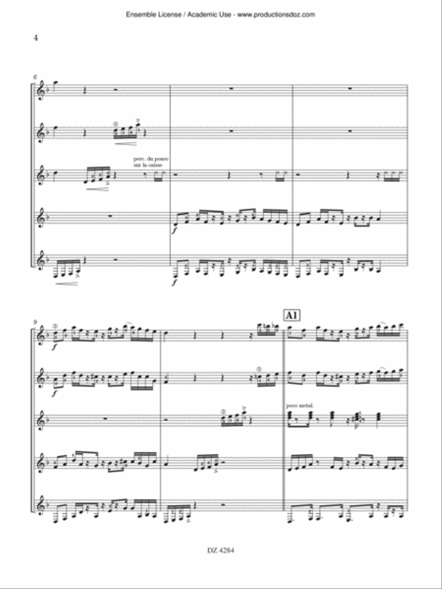 Capricho latino Guitar Ensemble scores gallery preview page 4