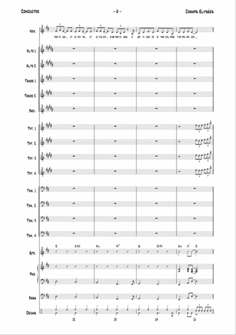Champs Elysees Jazz Ensemble scores gallery preview page 6