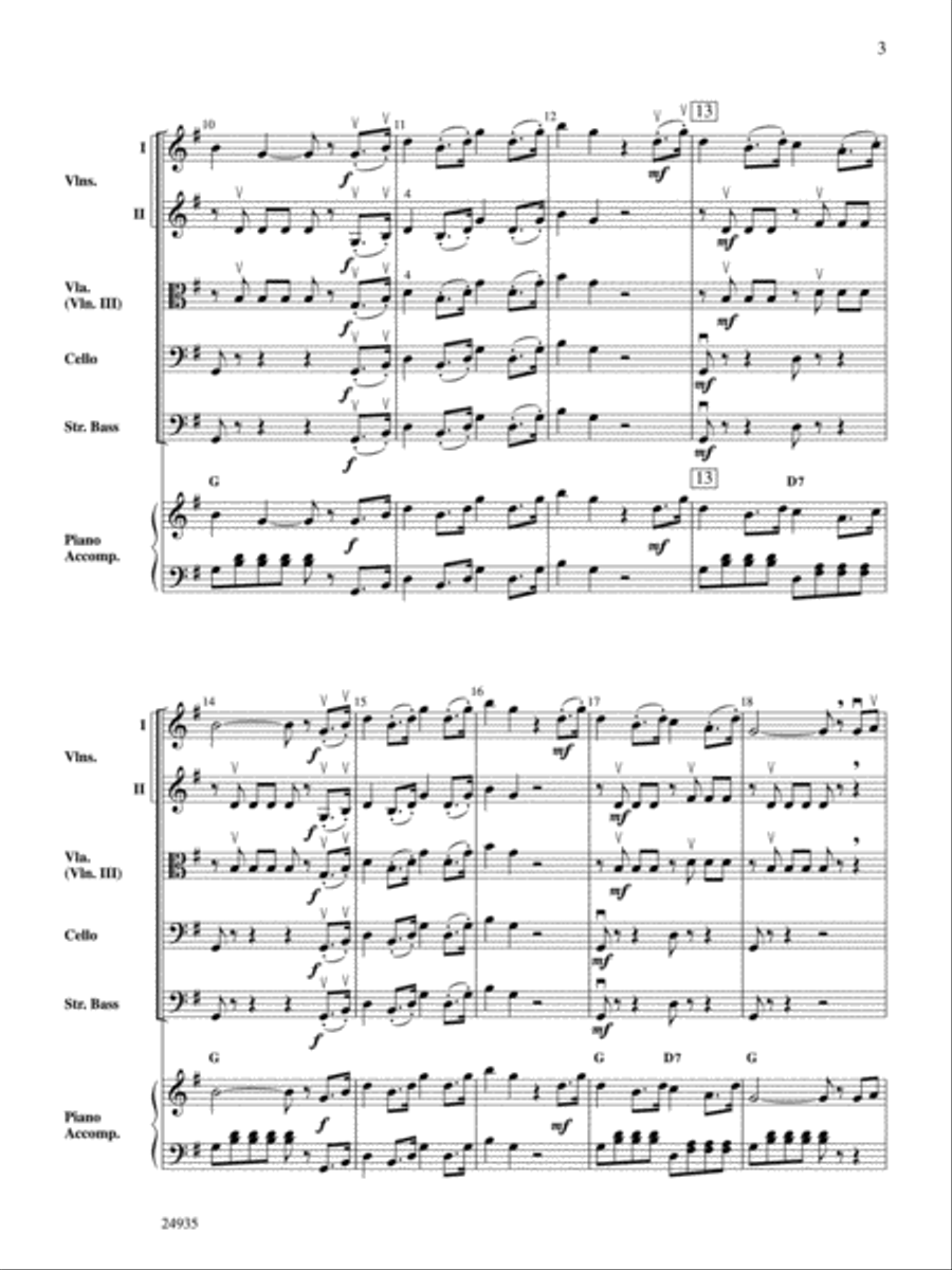 A Mozart Mix String Orchestra scores gallery preview page 3