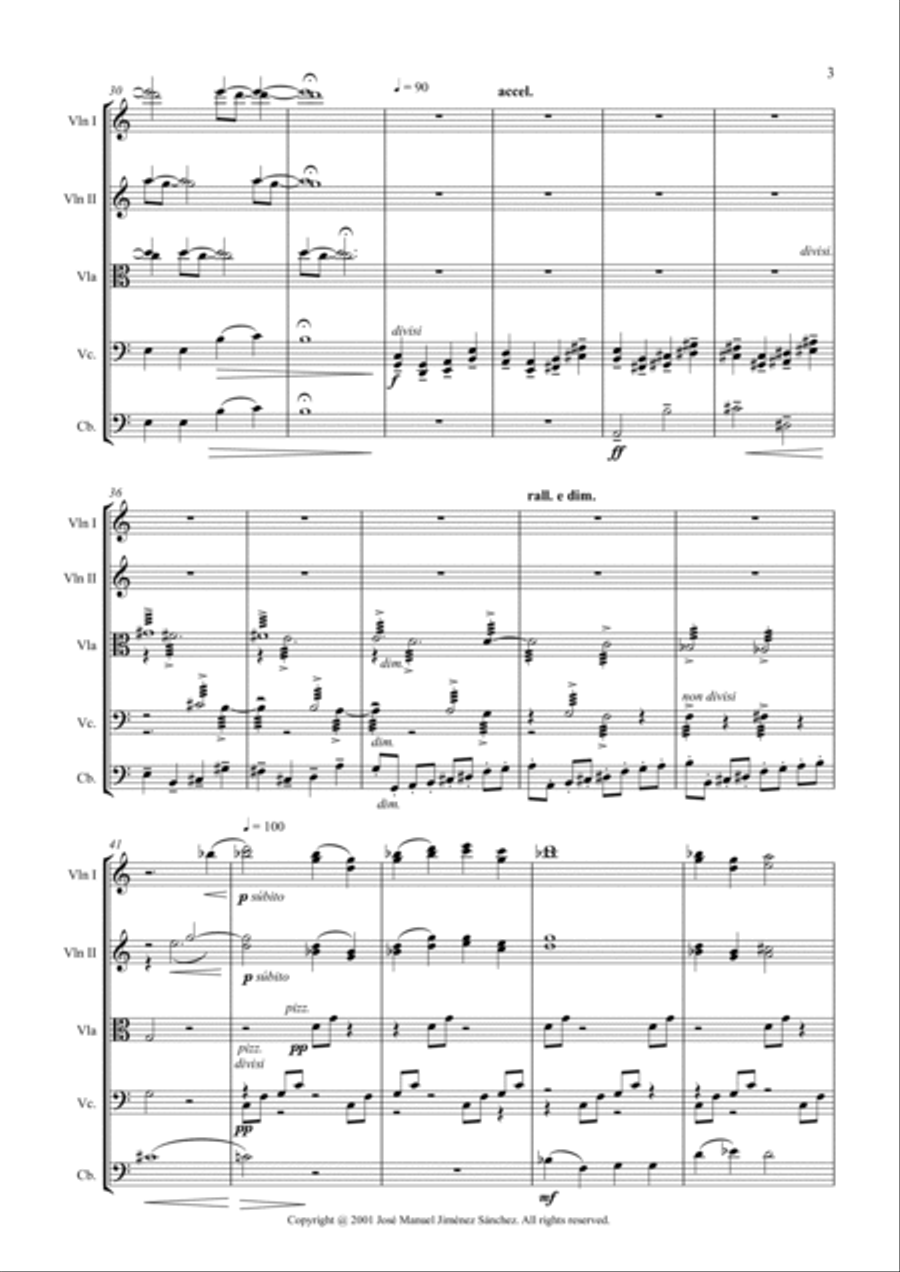 Contemplación 1, para orquesta de cuerda String Orchestra scores gallery preview page 3