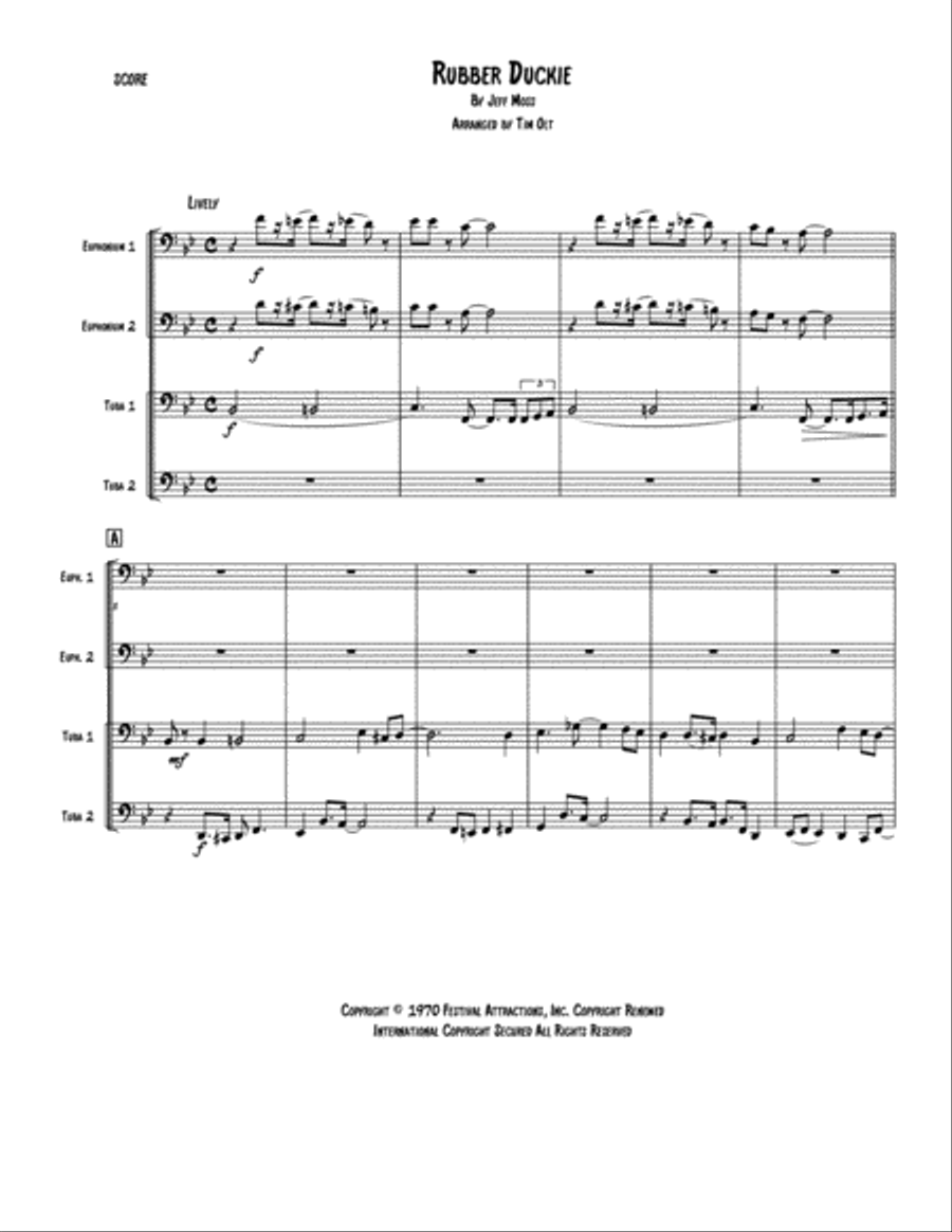 Rubber Duckie Brass Ensemble scores gallery preview page 1