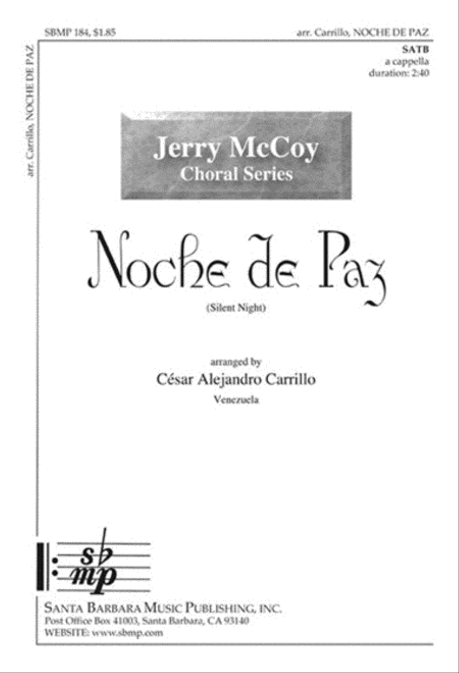 Noche de Paz - SATB Octavo 4-Part scores gallery preview page 1