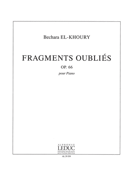 Fragments Oublies Op.66 (piano Solo)