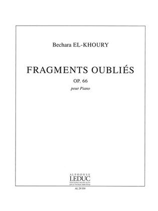 Book cover for Fragments Oublies Op.66 (piano Solo)