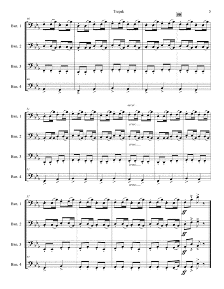 Trepak from The Nutcracker Suite for Bassoon Quartet image number null