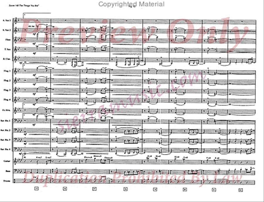 All The Things You Are Jazz Ensemble scores gallery preview page 11