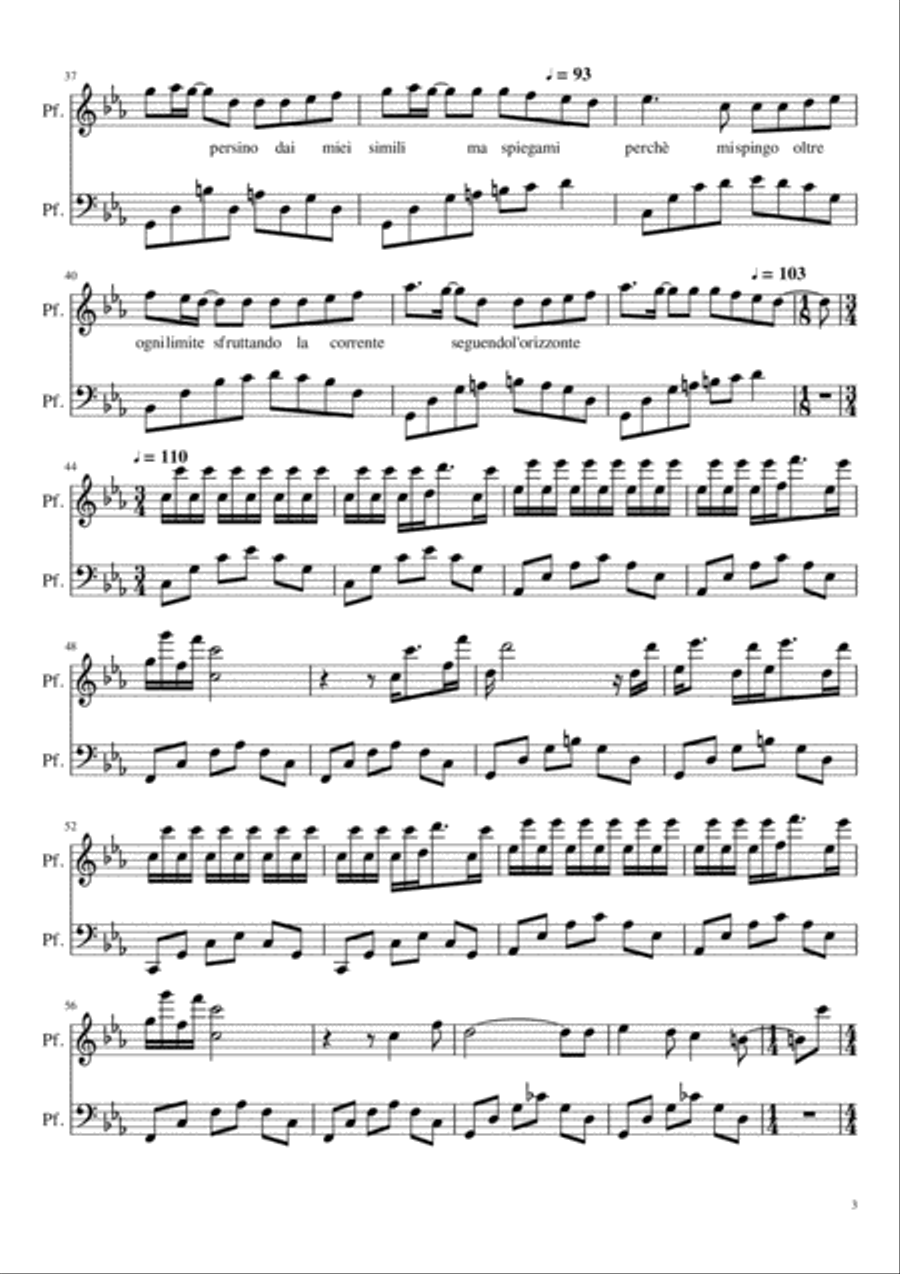 FLIGHT'S ALBATROS (BEYOND EVERY LIMIT) Piano Solo scores gallery preview page 3