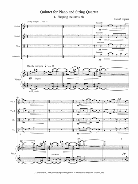[Liptak] Quintet for Piano and String Quartet