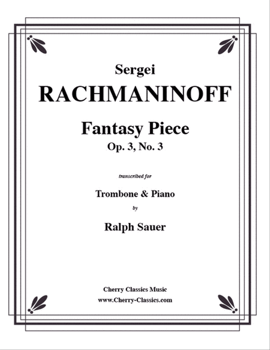Fantasy Piece Op. 3 No. 3 for Trombone & Piano Piano Accompaniment scores gallery preview page 1