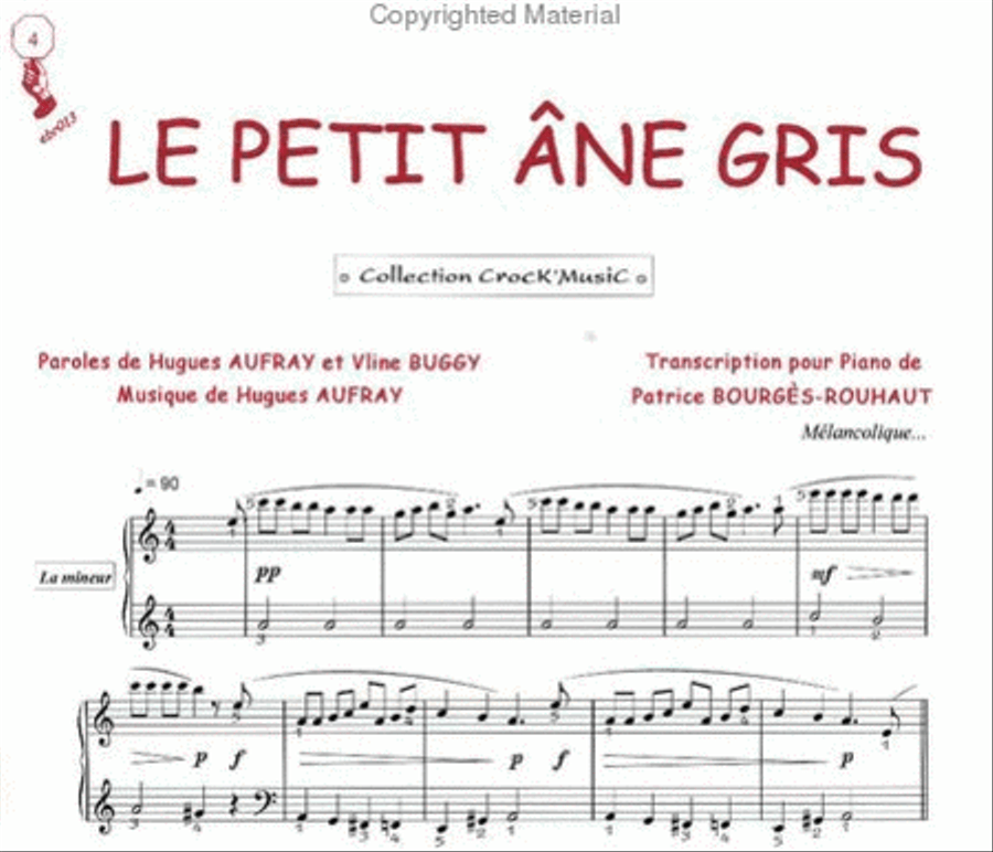 Le petit âne gris (Collection CrocK'MusiC) Piano Solo scores gallery preview page 2