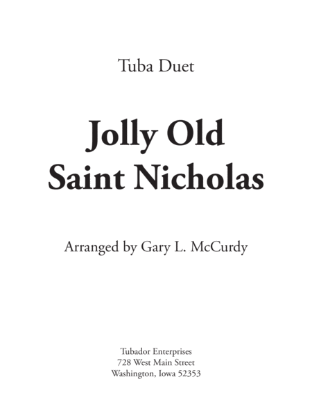 Jolly Ol Saint Nicholas Tuba Duet image number null
