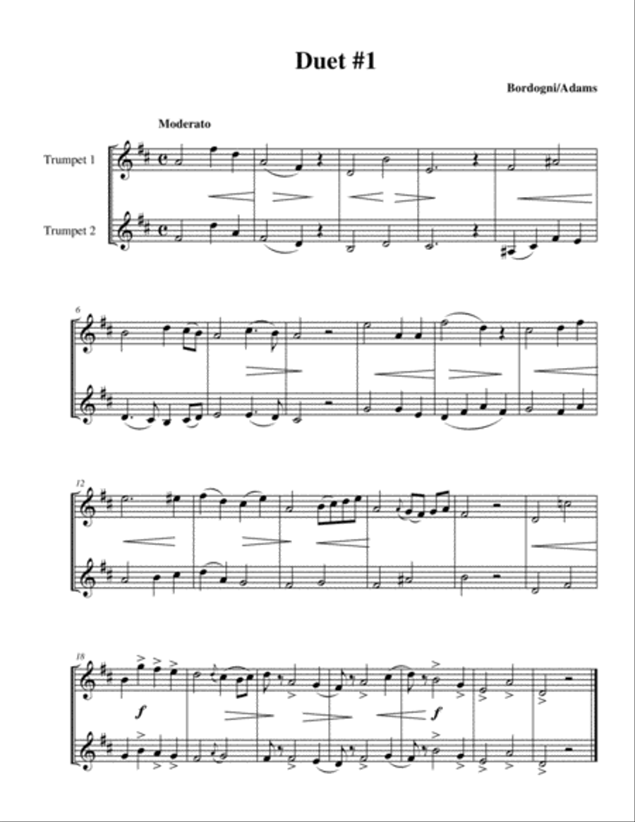 Bordogni Duets for Trumpet Trumpet Duet scores gallery preview page 4