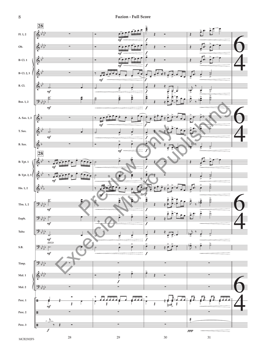 Fuzion (Score) Concert Band scores gallery preview page 9
