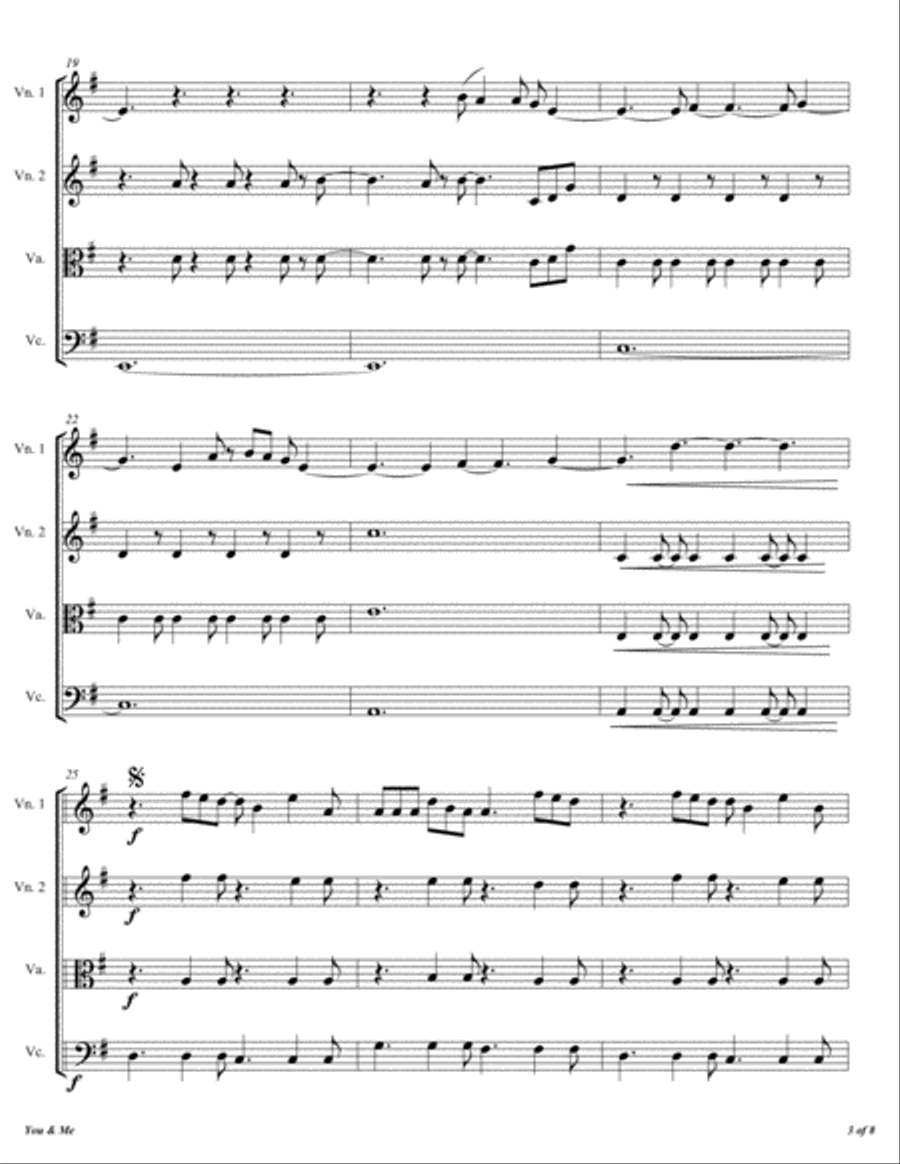 You & Me You & Me String Quartet scores gallery preview page 4