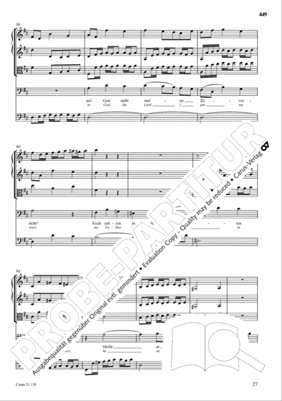The Complete Sacred Vocal Works (Das geistliche Vokalwerk) Voice scores gallery preview page 450
