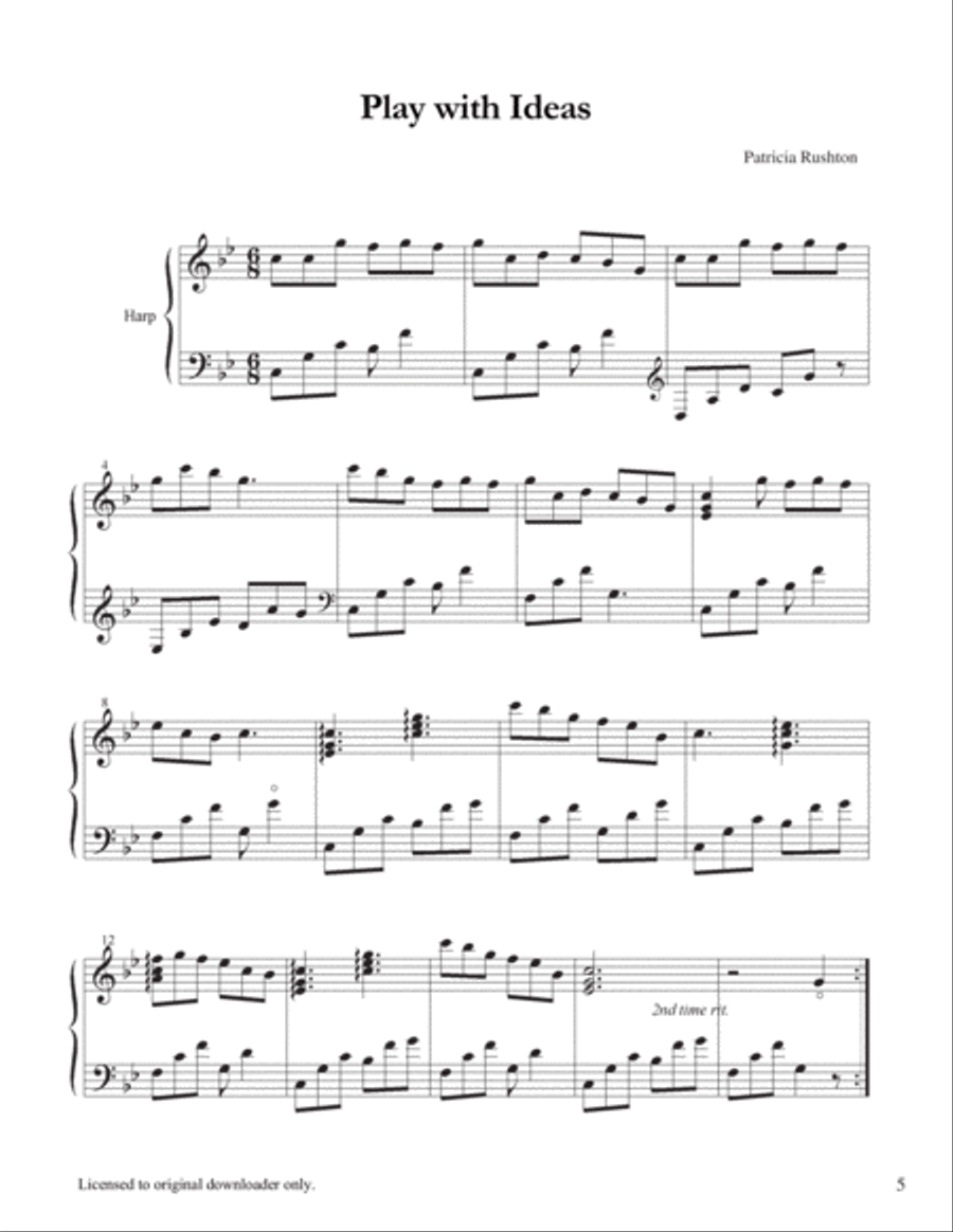 Songs for the Small Harp Harp scores gallery preview page 6