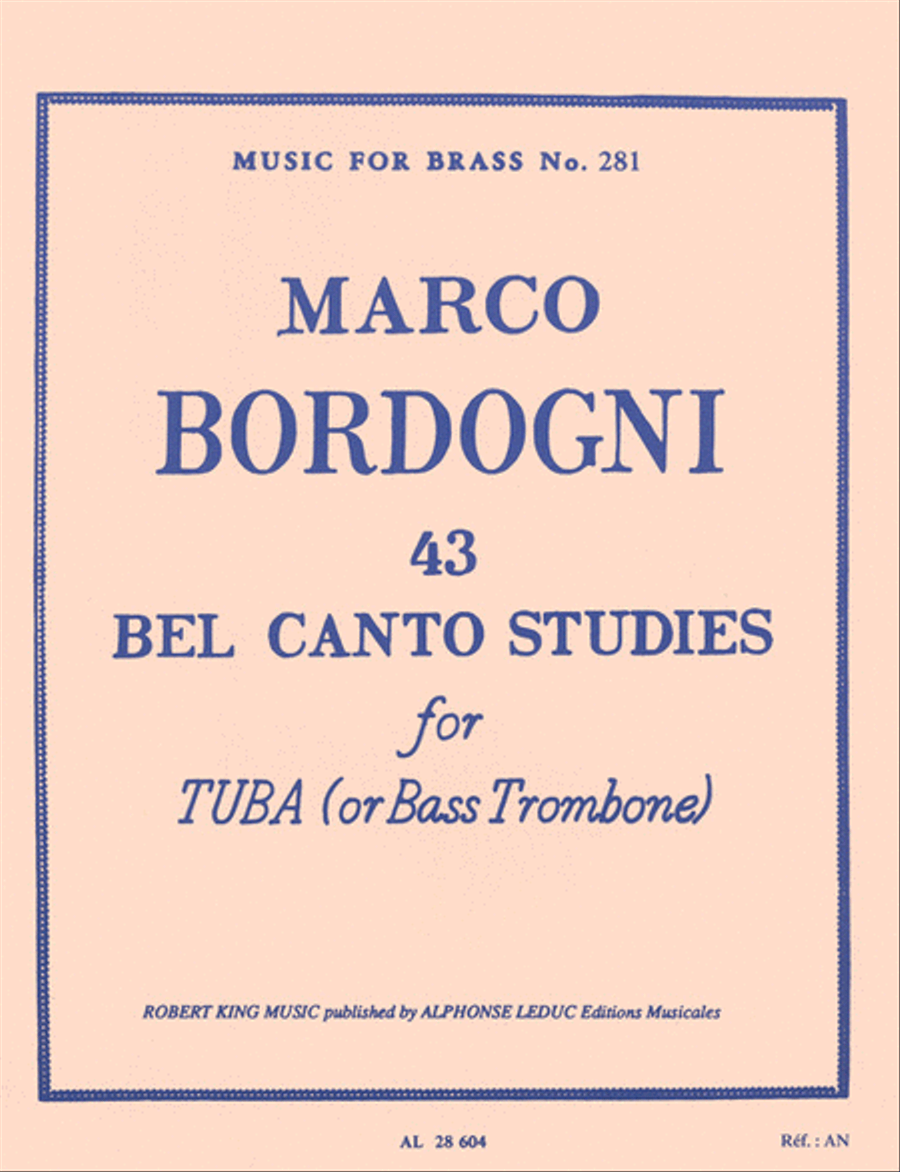 43 Bel Canto Studies for Tuba or Bass Trombone Trombone scores gallery preview page 1