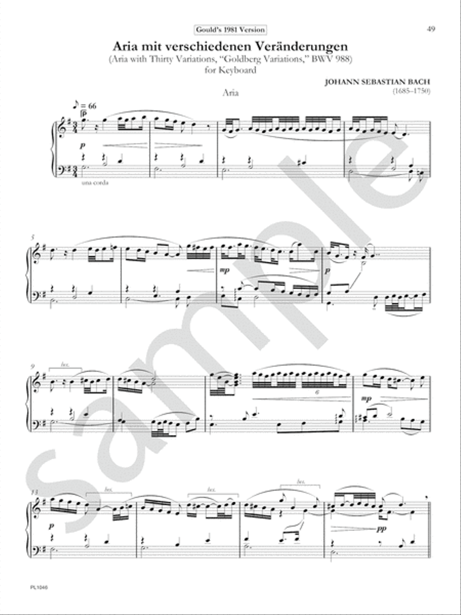 Glenn Gould's Goldberg Variations Piano Solo scores gallery preview page 9