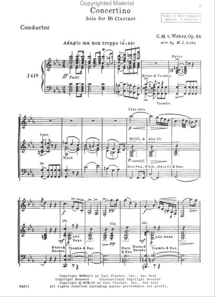 Concertino, Op. 26 Concert Band scores gallery preview page 2