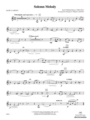 Solemn Melody: 2nd B-flat Clarinet