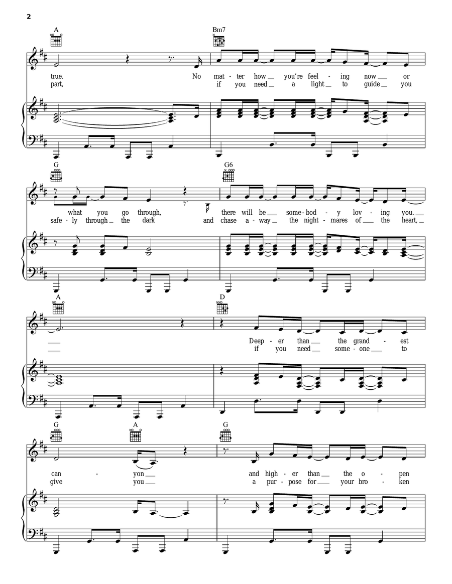 I Am I Am Piano, Vocal, Guitar scores gallery preview page 2