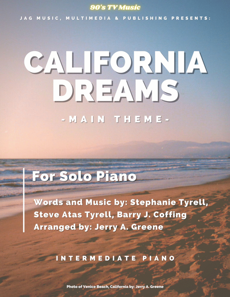 California Dreams - Main Theme Piano Solo scores gallery preview page 1