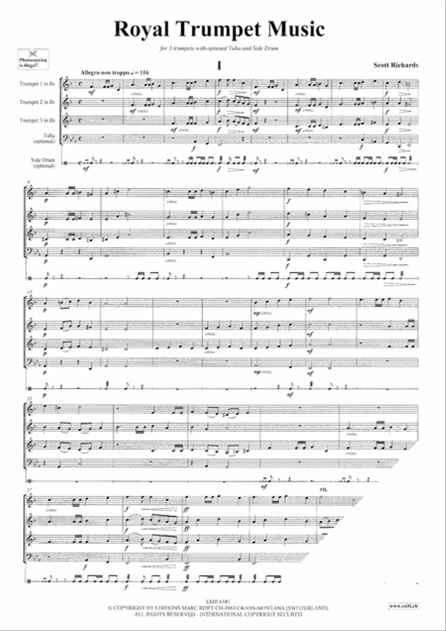 Royal Trumpet Music Royal Trumpet Music Trumpet Trio scores gallery preview page 3