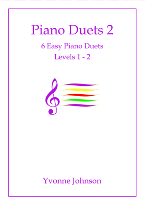 Book cover for 6 Easy Piano Duets Levels 1 - 2