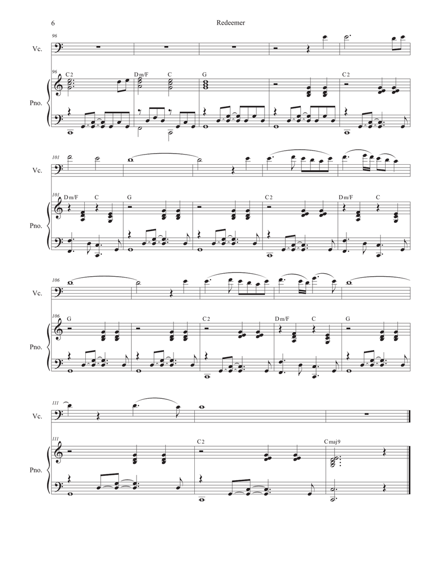 Redeemer Piano scores gallery preview page 6