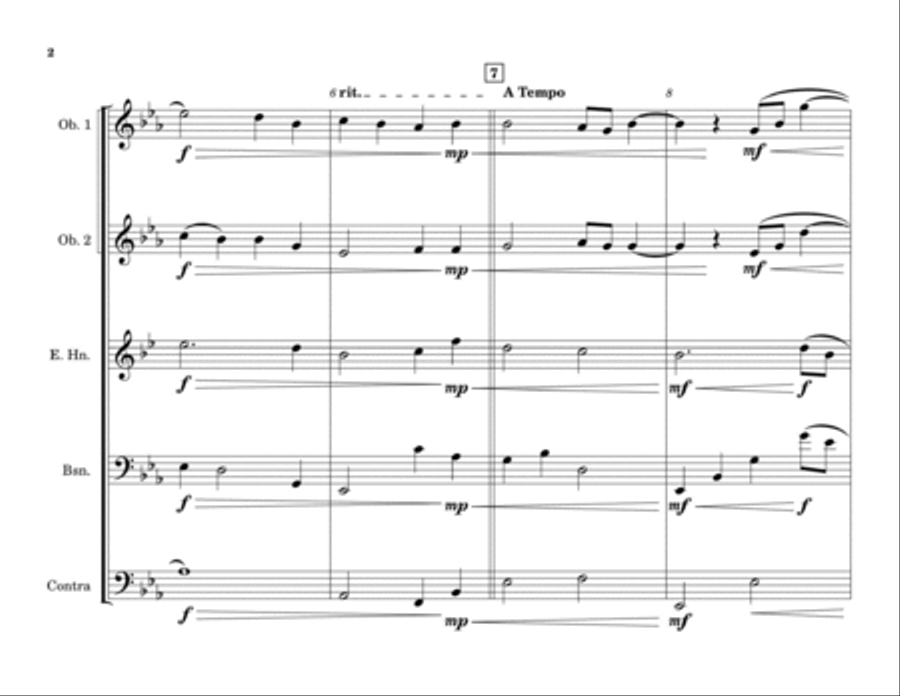Romance No. 1 For Double Reed Quintet Woodwind Ensemble scores gallery preview page 3