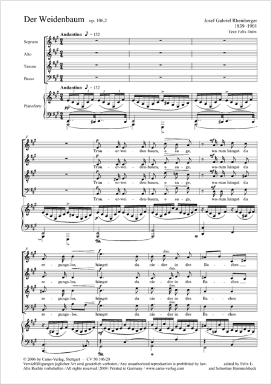 Der Weidenbaum Der Weidenbaum 4-Part scores gallery preview page 2