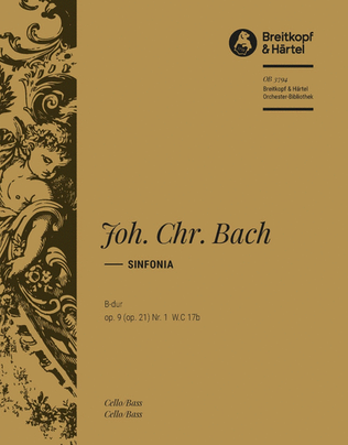 Book cover for Sinfonia B-dur op. 9 (op. 21) Nr. 1 W.C 17B