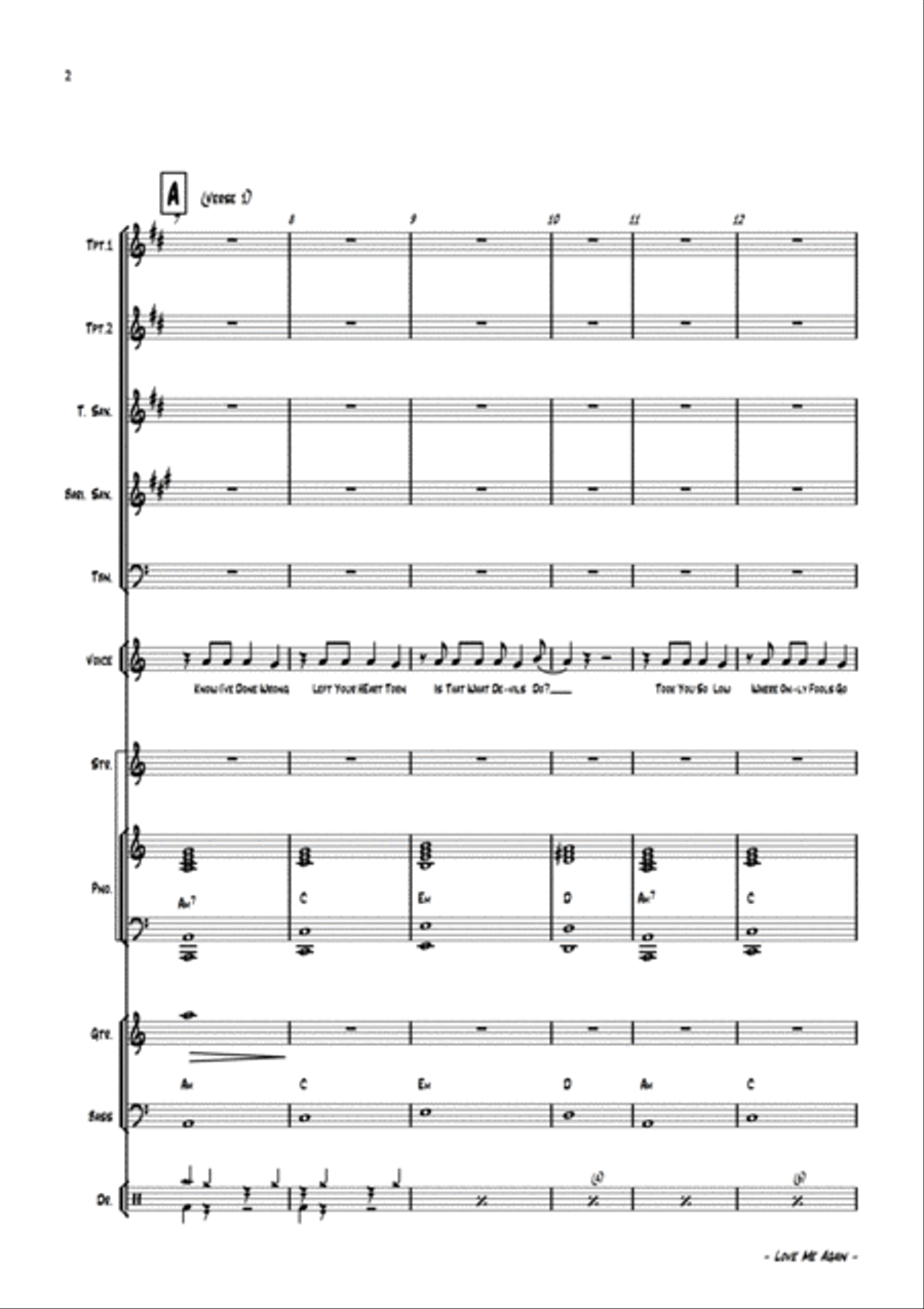 Love Me Again Large Ensemble scores gallery preview page 6