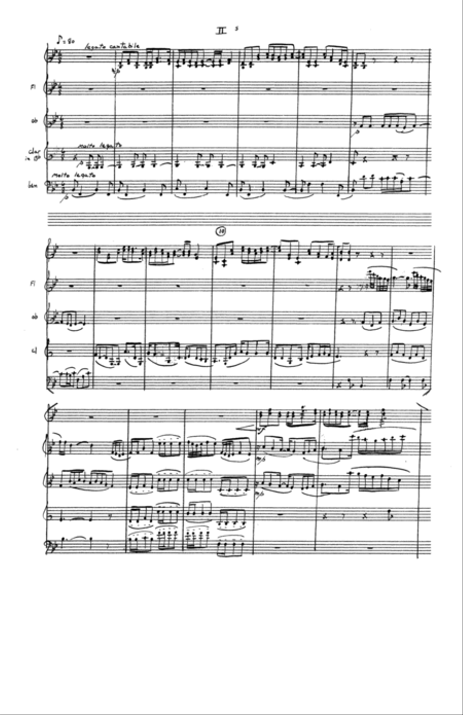 Quintet for Marimba and Winds Bassoon scores gallery preview page 4