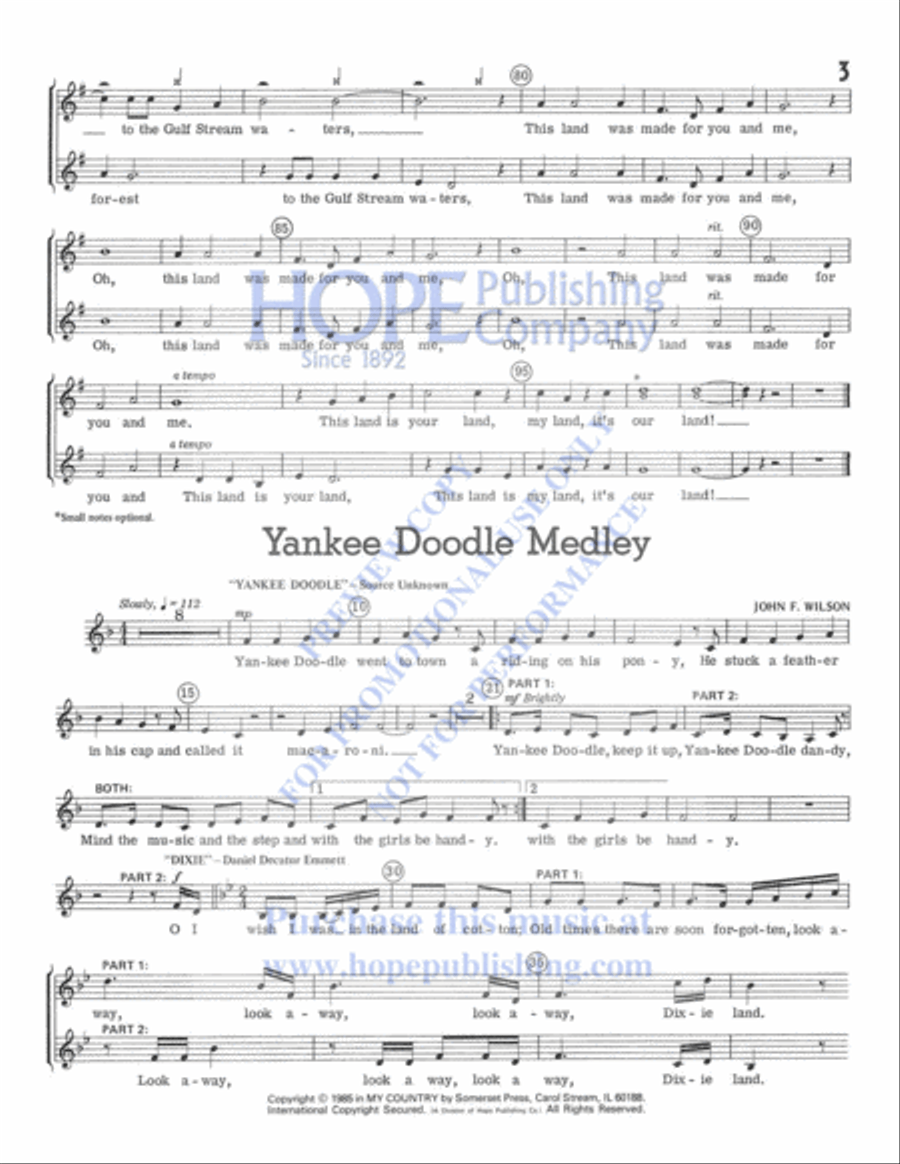 My Country My Country Unison Choir scores gallery preview page 4