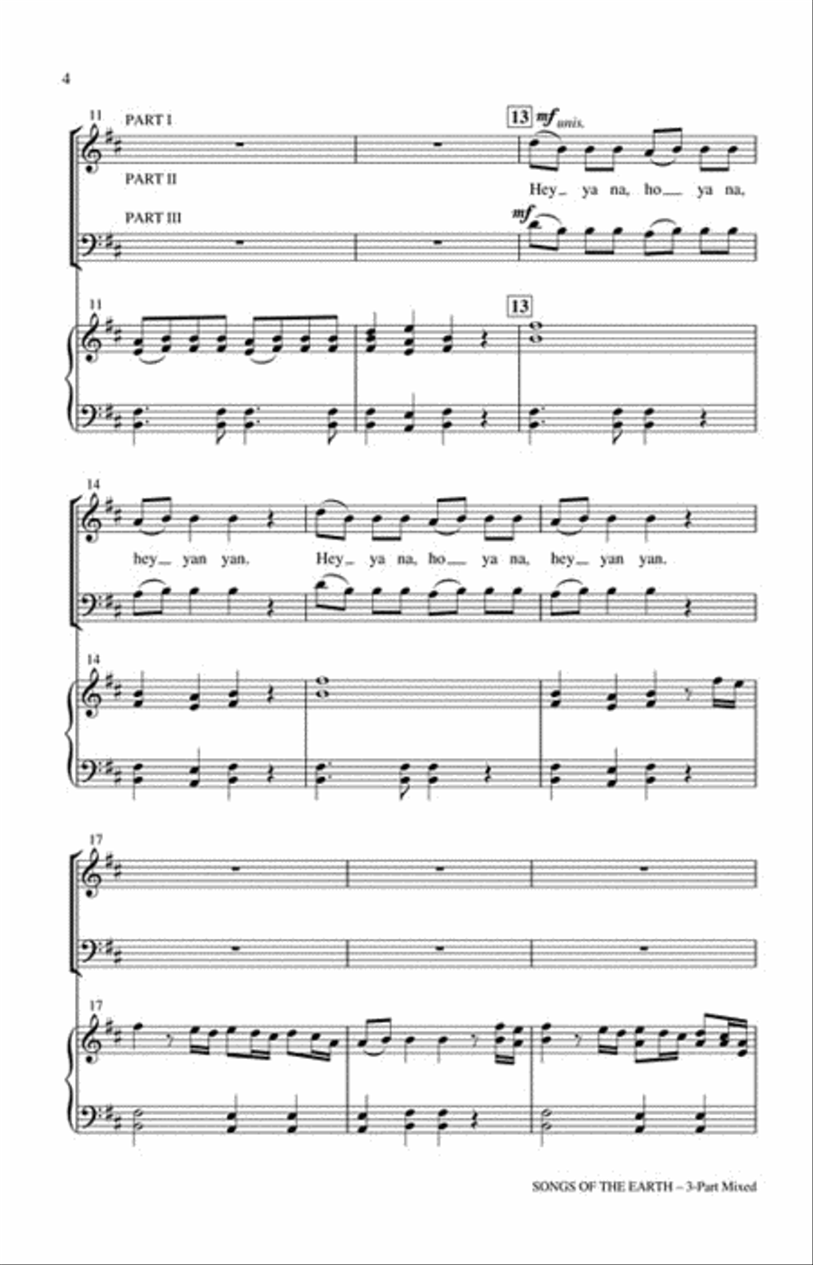 Songs of the Earth Songs of the Earth 3-Part scores gallery preview page 3