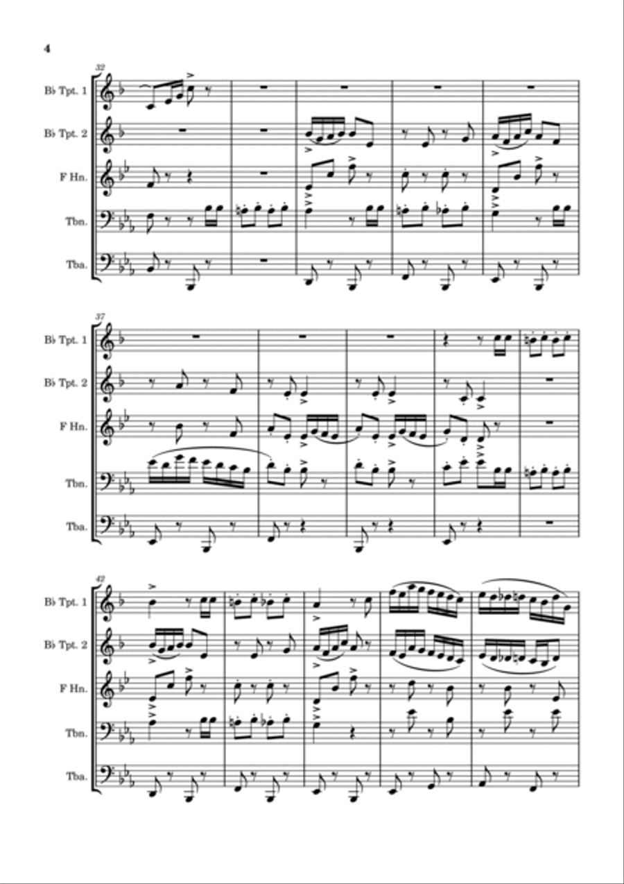 Italian Polka - Brass Quintet Brass Quintet scores gallery preview page 4