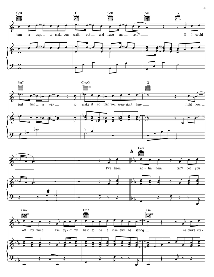 Gone Gone Piano, Vocal, Guitar scores gallery preview page 3