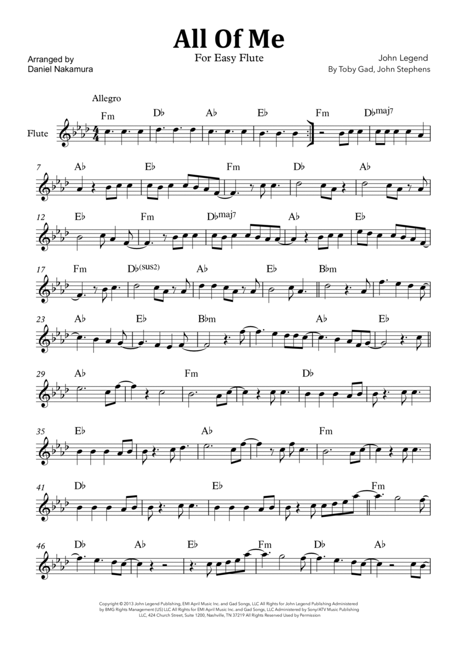 All Of Me Piano scores gallery preview page 1