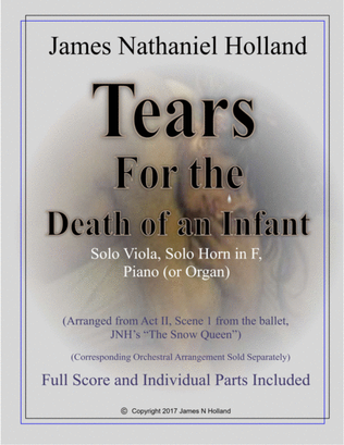 Tears for the Death of an Infant, Solo Viola Horn and Piano from the Snow Queen Ballet