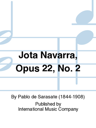 Book cover for Jota Navarra, Opus 22, No. 2
