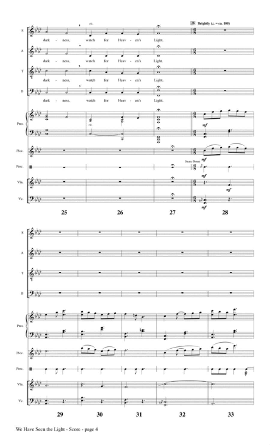 We Have Seen the Light - Full Score Choir scores gallery preview page 4