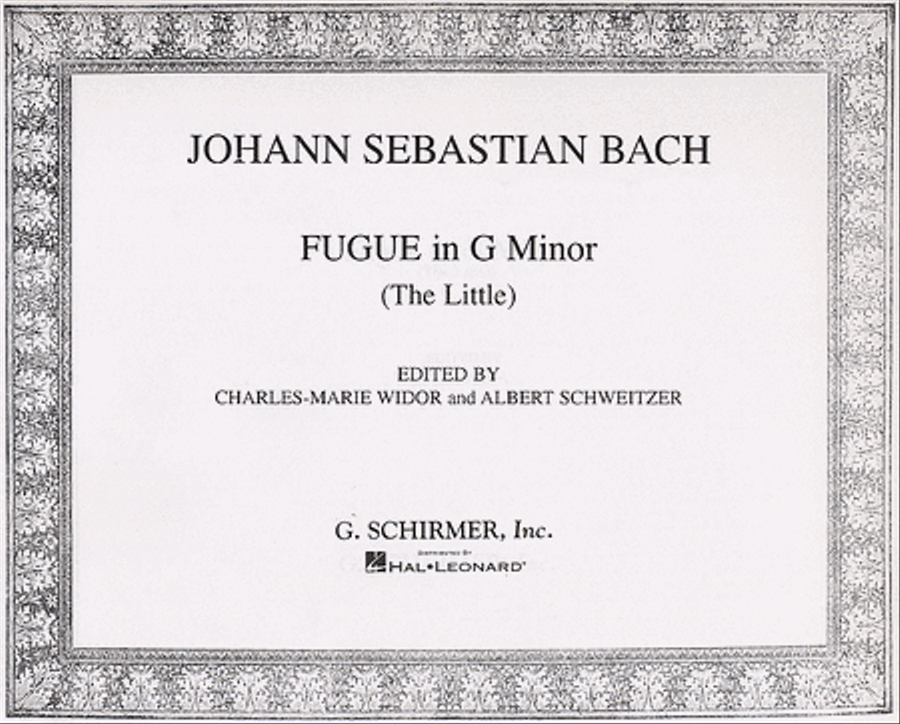 Little Fugue in G Minor Organ scores gallery preview page 1