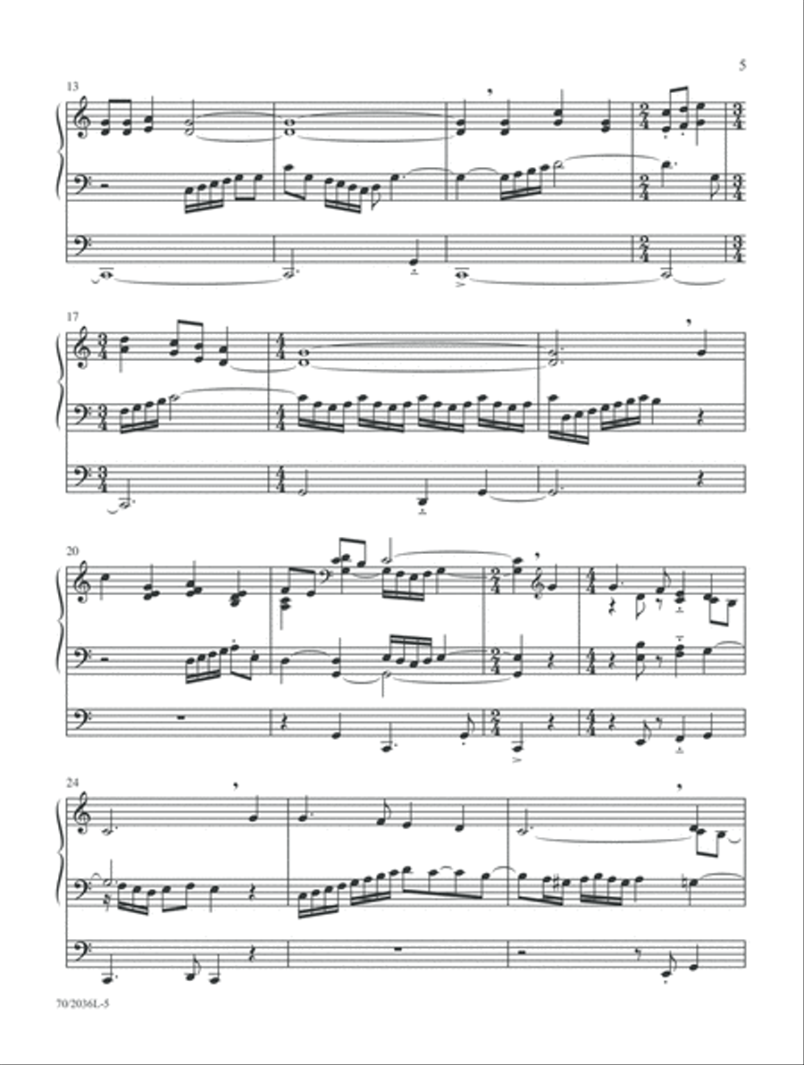 Come, Divine Messiah! (Digital Delivery) Organ scores gallery preview page 5